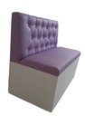 Ver imagem 1 de Poltrona Booth 1.10m 2 Lugares Lilás e Branco