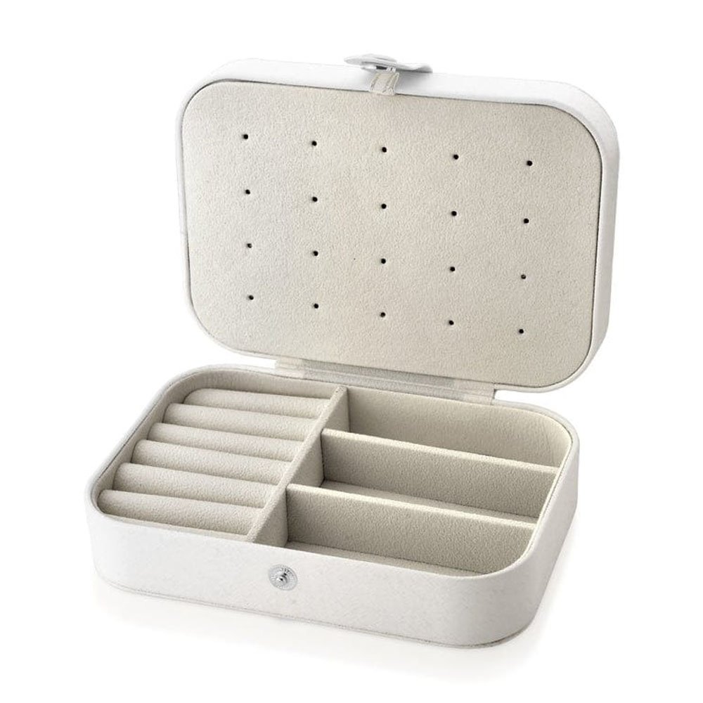 Caixa Organizadora Porta Joias Portátil Grande - Branco - 2