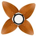 Ver imagem 3 de Ventilador de Teto Aspen Led 6000k Venti-delta Preto 4pás Freijó 110v