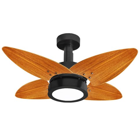 Ventilador de Teto Aspen Led 6000k Venti-delta Preto 4pás Freijó 110v