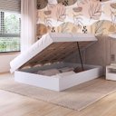 Ver imagem 3 de Cama Casal Box Baú 140 Bogotá 138x188cm Branco