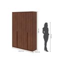 Ver imagem 3 de Guarda Roupa Solteiro 4 Portas e 2 Gavetas Alonzo New Amendoa/off White - Lopas