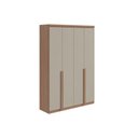 Ver mais imagens de Guarda Roupa Solteiro 4 Portas e 2 Gavetas Alonzo New Amendoa/off White - Lopas