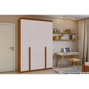 Ver imagem 1 de Guarda Roupa Solteiro 4 Portas e 2 Gavetas Alonzo New Amendoa/off White - Lopas