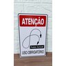Kit 2 Placa de Sinalização Protetor Auricular Obrigatorio - 4