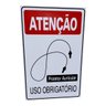 Kit 2 Placa de Sinalização Protetor Auricular Obrigatorio - 2