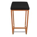 Ver imagem 4 de Banqueta Alta para Cozinha Industrial Kit 4 Nick Bronze e Sintético D03 - D’Rossi