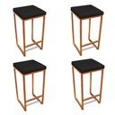 Ver imagem 1 de Banqueta Alta para Cozinha Industrial Kit 4 Nick Bronze e Sintético D03 - D’Rossi