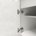 Ver imagem 7 de Gabinete para Banheiro 80 cm Cora 75,5x46x80,1cm Branco/Cristal/Amêndoa