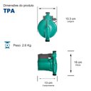 Ver imagem 2 de Bomba Monoestágio Tpa 15-9-160 Monofásico Motor Thebe 120w 127v