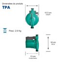 Ver imagem 2 de Bomba Monoestágio Tpa 15-9-160 Monofásico Motor Thebe 120w 220v