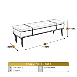 Recamier Londres Luxo Madeira Maciça Castellar Móbile Corino Caramelo - 3