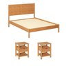 Conjunto Cama Casal com 2 Mesas de Cabeceira Oiti CabeCasa MadeiraOriginals - 2