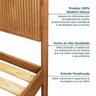 Conjunto Cama Casal com 2 Mesas de Cabeceira Oiti CabeCasa MadeiraOriginals - 9