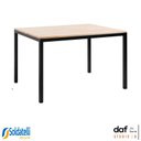 Ver imagem 1 de Mesa Denver Aço Preto 120cm Tampo Natural ou Mel - Daf Mobiliário