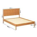 Ver imagem 3 de Conjunto Cama Casal com 2 mesas de cabeceira e Cômoda Oiti CabeCasa MadeiraOriginals