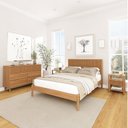 Ver imagem 1 de Conjunto Cama Casal com 2 Mesas de Cabeceira e Cômoda Oiti CabeCasa MadeiraOriginals Marrom