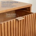 Ver imagem 6 de Conjunto Cabeceira Casal com 2 Mesas de Cabeceira e Cômoda Oiti CabeCasa MadeiraOriginals Marrom