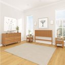 Ver imagem 1 de Conjunto Cabeceira Casal com 2 Mesas de Cabeceira e Cômoda Oiti CabeCasa MadeiraOriginals Marrom