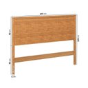 Ver imagem 3 de Conjunto Cabeceira Casal com 2 Mesas de Cabeceira e Cômoda Oiti CabeCasa MadeiraOriginals Marrom
