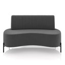 Ver imagem 6 de Sofá Living Decorativo 2 Lugares 1,35m Katara Pés de Ferro Veludo Grafite G33 - Gran Belo