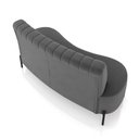 Ver imagem 4 de Sofá Living Decorativo 2 Lugares 1,35m Katara Pés de Ferro Veludo Grafite G33 - Gran Belo