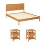 Conjunto Cama Queen com 2 Mesas de Cabeceira Oiti CabeCasa MadeiraOriginals - 2