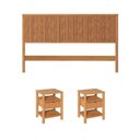 Ver imagem 2 de Conjunto Cabeceira Queen com 2 Mesas de Cabeceira Oiti CabeCasa MadeiraOriginals Marrom