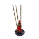 Ver imagem 2 de Incensário Orixás 3 Varetas 12 Cm Resina - Escolha a Cor:exú Base Cinza