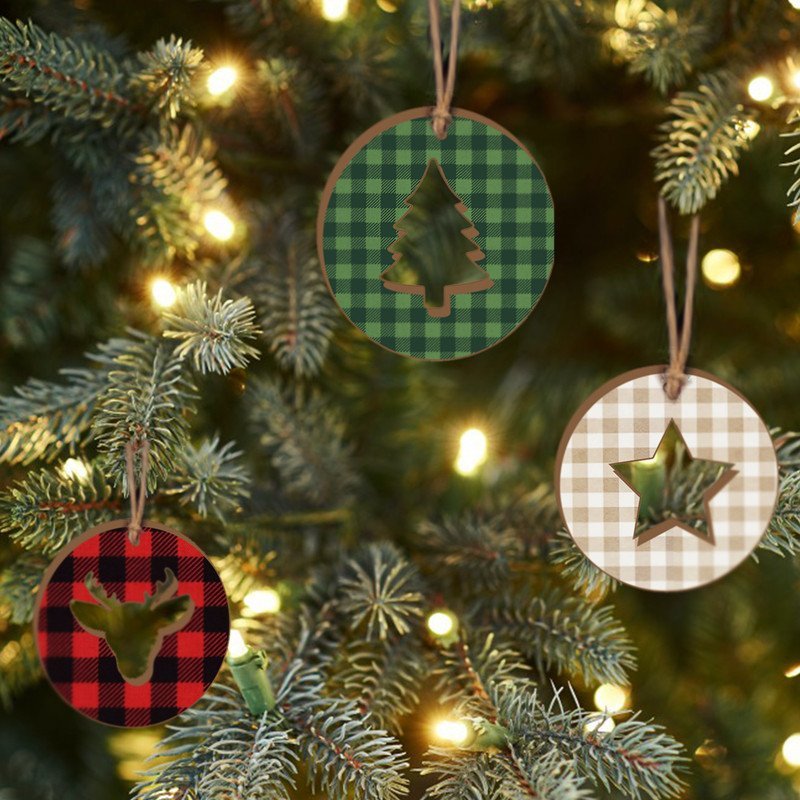 Kit de Natal Enfeites de Árvore e Frases para Porta - 5