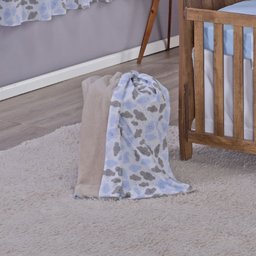 Enxoval de Bebe Kit de Berço Americano Cortina Algodão Menino Menina 8 Peças:nuvem Azul Claro - 3