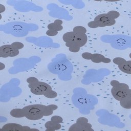 Enxoval de Bebe Kit de Berço Americano Cortina Algodão Menino Menina 8 Peças:nuvem Azul Claro - 7