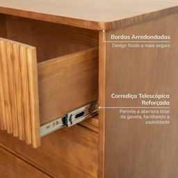 Conjunto Cabeceira Queen com 2 Mesas de Cabeceira e Cômoda Oiti Cabecasa madeiramadeira - 10