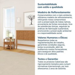 Conjunto Cabeceira Queen com 2 Mesas de Cabeceira e Cômoda Oiti Cabecasa madeiramadeira - 6