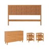 Conjunto Cabeceira Queen com 2 Mesas de Cabeceira e Cômoda Oiti CabeCasa MadeiraOriginals - 2