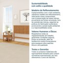 Ver imagem 6 de Conjunto Cabeceira Queen com 2 Mesas de Cabeceira e Cômoda Oiti CabeCasa MadeiraOriginals Marrom