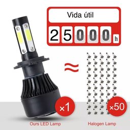 Lampada Farol Ultra Led Automotivo H4 4d 6500k Super Branca - 3