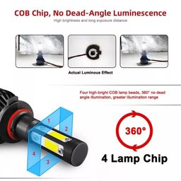 Lampada Farol Ultra Led Automotivo H4 4d 6500k Super Branca - 2