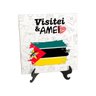 Quadro Azulejo Bandeira Moçambique Visitei E Amei Viagem - 1