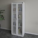 Ver imagem 1 de Armário para Escritório com 2 Portas de Vidro e 4 Prateleiras Me4189