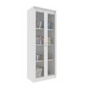 Ver imagem 3 de Armário para Escritório com 2 Portas de Vidro e 4 Prateleiras ME4189 Branco