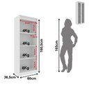 Ver imagem 3 de Armário para Escritório com 2 Portas de Vidro e 4 Prateleiras Me4189