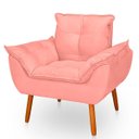 Ver imagem 5 de Kit 2 Poltrona Opala para Sala Confortável e Reforçada Suede