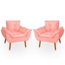 Ver imagem 1 de Kit 2 Poltrona Opala para Sala Confortável e Reforçada Suede