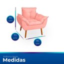 Ver imagem 6 de Kit 2 Poltrona Opala para Sala Confortável e Reforçada Suede