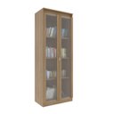 Ver imagem 2 de Armário para Escritório com 2 Portas de Vidro e 4 Prateleiras Me4189