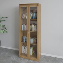 Armário para Escritório com 2 Portas de Vidro e 4 Prateleiras Me4189 - 1
