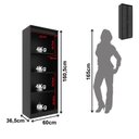 Ver imagem 3 de Armário para Escritório com 2 Portas de Vidro e 4 Prateleiras Me4189