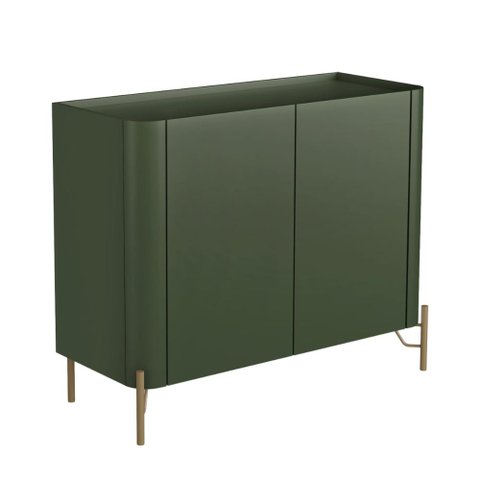Balcão Buffet com 2 Portas 98,5cm Pés em Metal 100% Mdf