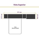 Ver imagem 3 de Guarda Roupa Dormitório Modulado Veneza Casal 1,38 m Avelã e Cinza Supremo Luciane M02